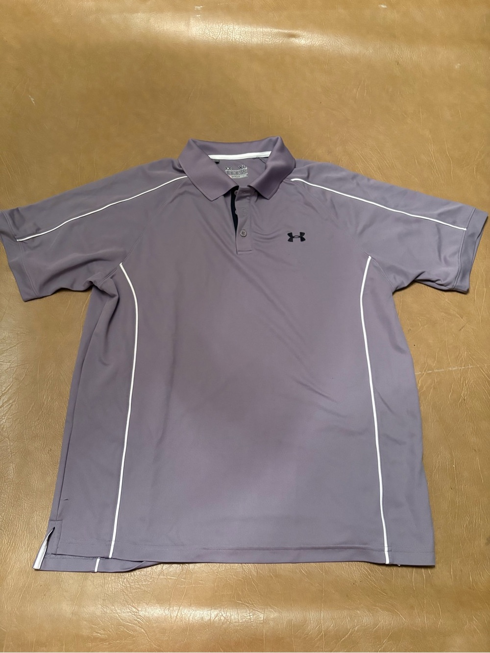 Under Armour Lavender Men’s Performance Polo with White Piping